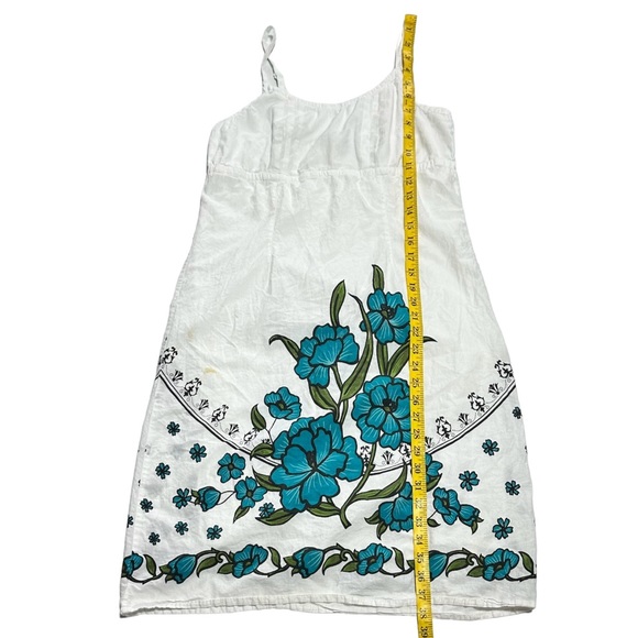 Reitmans White Floral Spaghetti Straps Comfy Midi Dress Size 9 - Picture 9 of 11